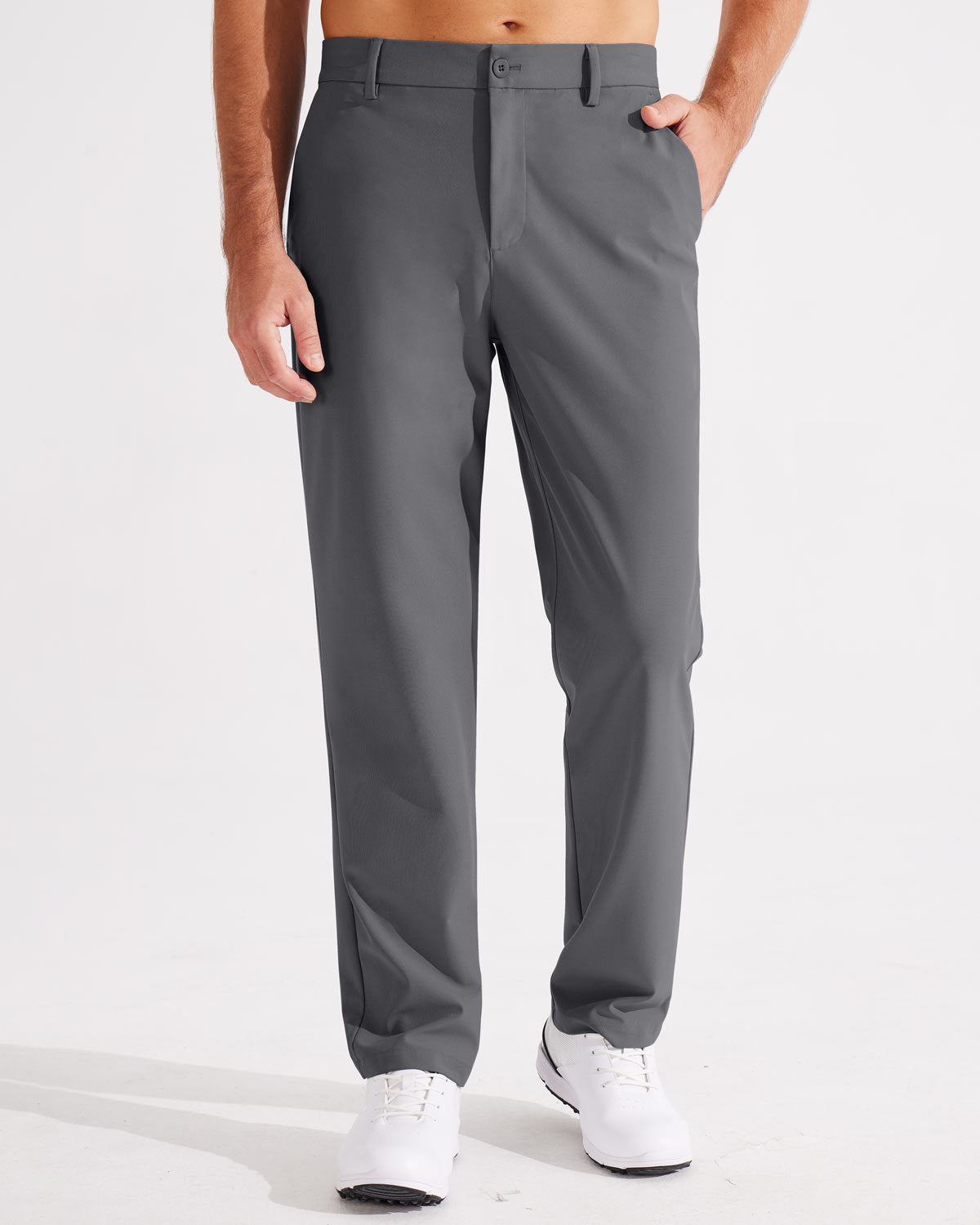 Libin Golfbroek voor heren, stretch, werkjurk, broek, 76/81/86 cm, sneldrogend, lichtgewicht, casual, comfortabele broek met zakken, Kaki, 30W / 30L Libin Golfbroek voor heren, stretch, werkjurk, broek, 76/81/86 cm, sneldrogend, lichtgewicht, casual, comfortabele broek met zakken, Kaki, 30W / 30L