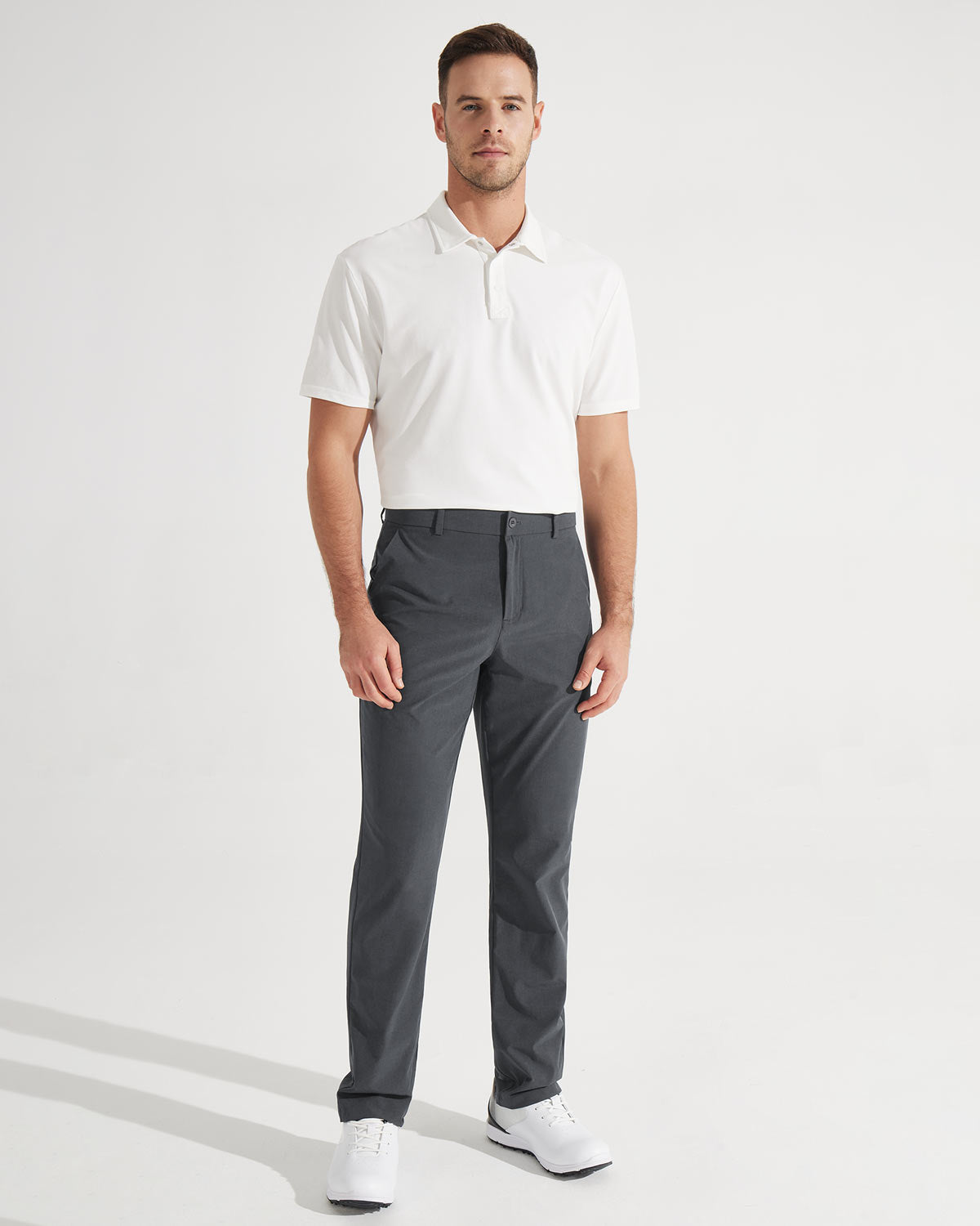golf shirt and dress pants Men's Stretch Quick-Dry Golf Pants – Lightweight Casual Work & Dress Pants  with Pockets – LIBIN